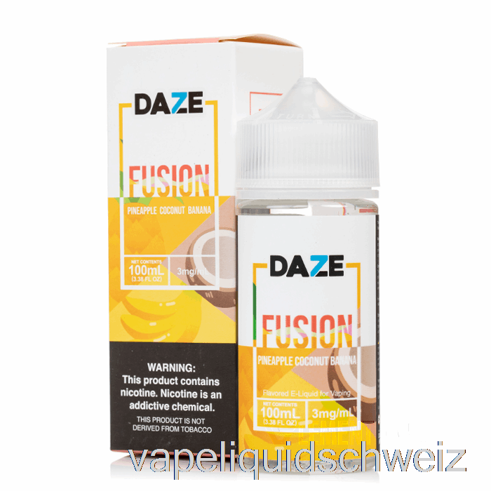 Ananas-Kokos-Banane - 7 Daze Fusion - 100 Ml 0 Mg Vape Liquid E-Liquid Schweiz